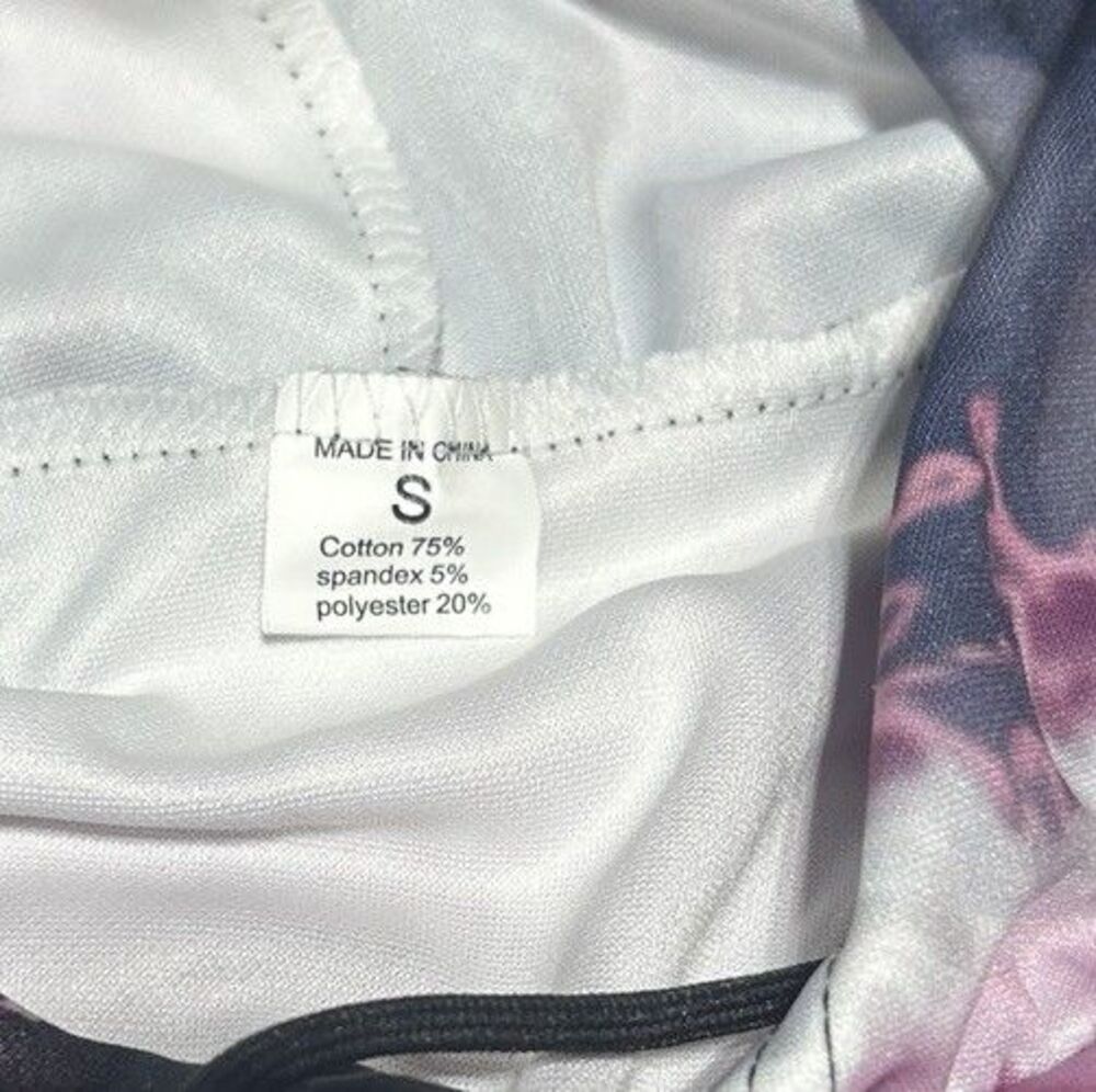Women's Purple and Black Spiral Tie-Dye Hoodie Size Small Light Weight - Picture 2 of 6